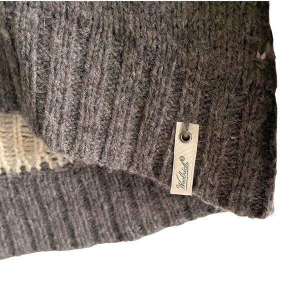 Woolrich Wool Turtleneck Sweater Snowflakes Grey Cream XS - Picture 4 of 4